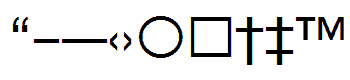 Wp Typographicsymbols font